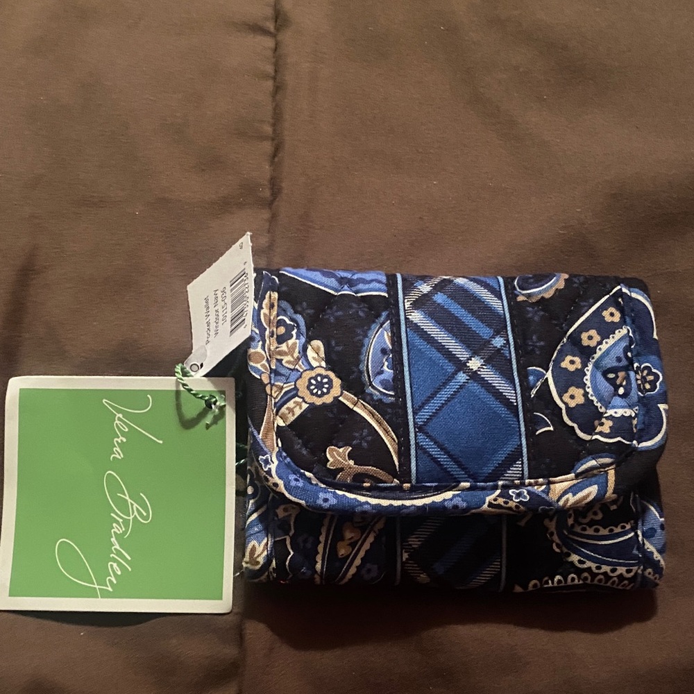 Vera Bradley Blue and Black Patterned Wallet